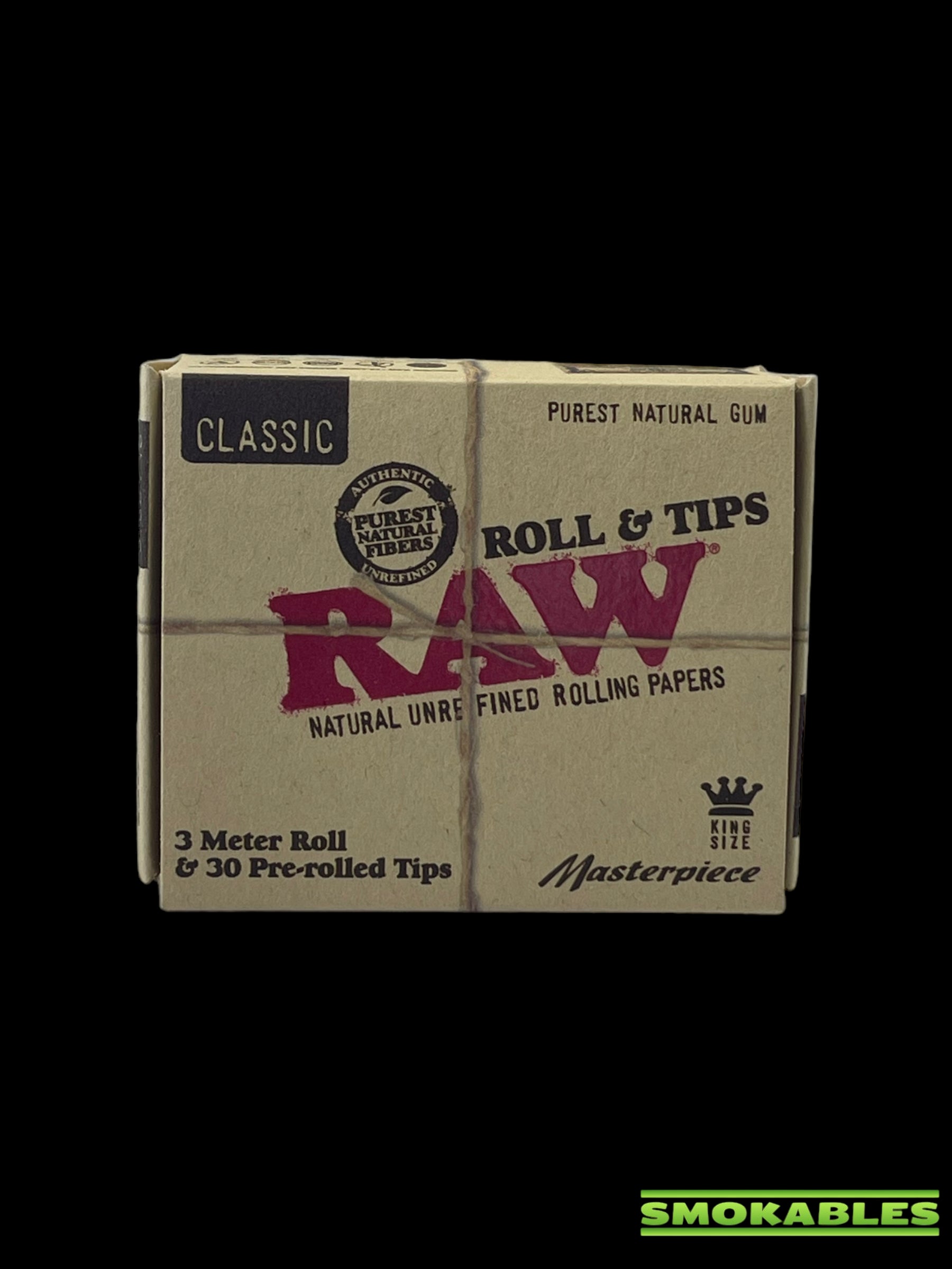 Raw Classic Masterpiece 3 Meter Rolls And 30 Pre Rolled Tips Craftsman