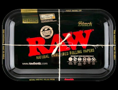 RAW Rolling Tray | Glossy Black | RAW Classic | Small