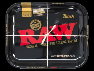 RAW Rolling Tray | Glossy Black | RAW Classic | Large