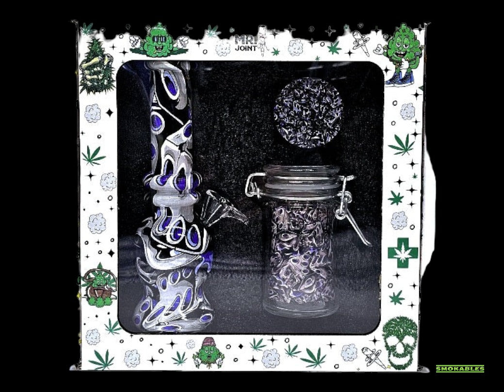 Mr. Joint Blue Skull Dice Bong Gift Set: Rolling the Perfect Session