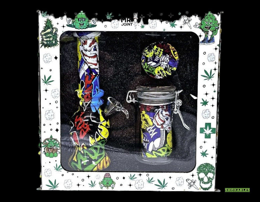 Mr. Joint Graffiti Bong Gift Set: Elevate Your Smoking Artistry