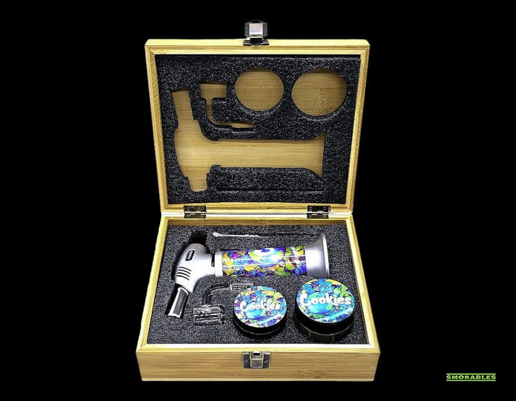 Complete Dabbing Essentials Kit with Wooden Box