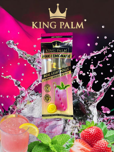 King Palm Pink Lemonade Leaf Tubes Mini Rolls 2 Pack 1G