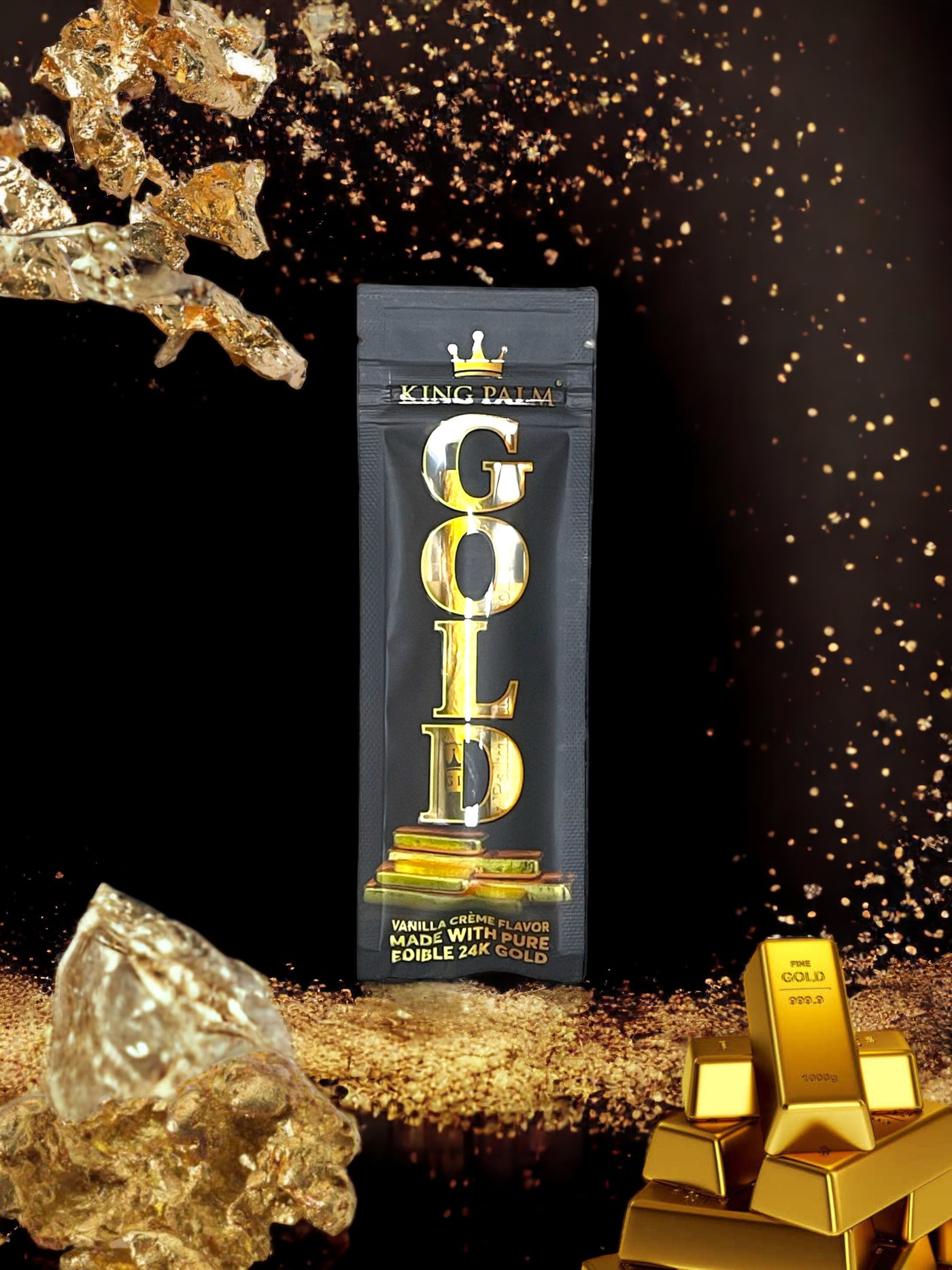 King Palm Vanilla Gold 24k Leaf Tubes 1G