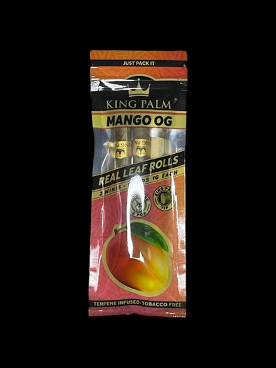 King Palm Mango OG Leaf Tubes Mini Rolls 2 Pack 1G