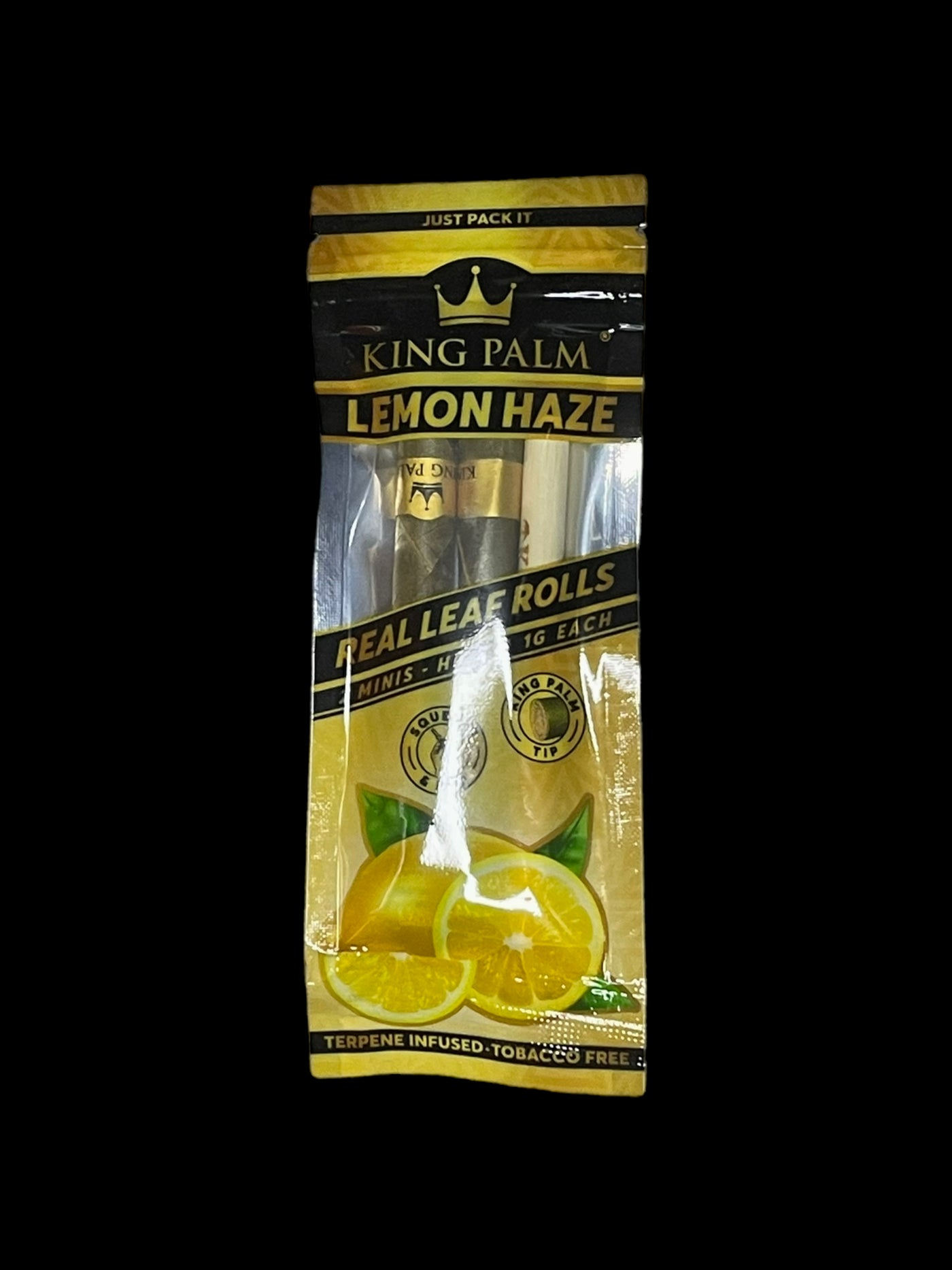 King Palm Lemon Haze Leaf Tubes Mini Rolls 2 Pack 1G