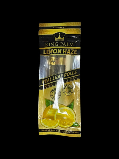 King Palm Lemon Haze Leaf Tubes Mini Rolls 2 Pack 1G