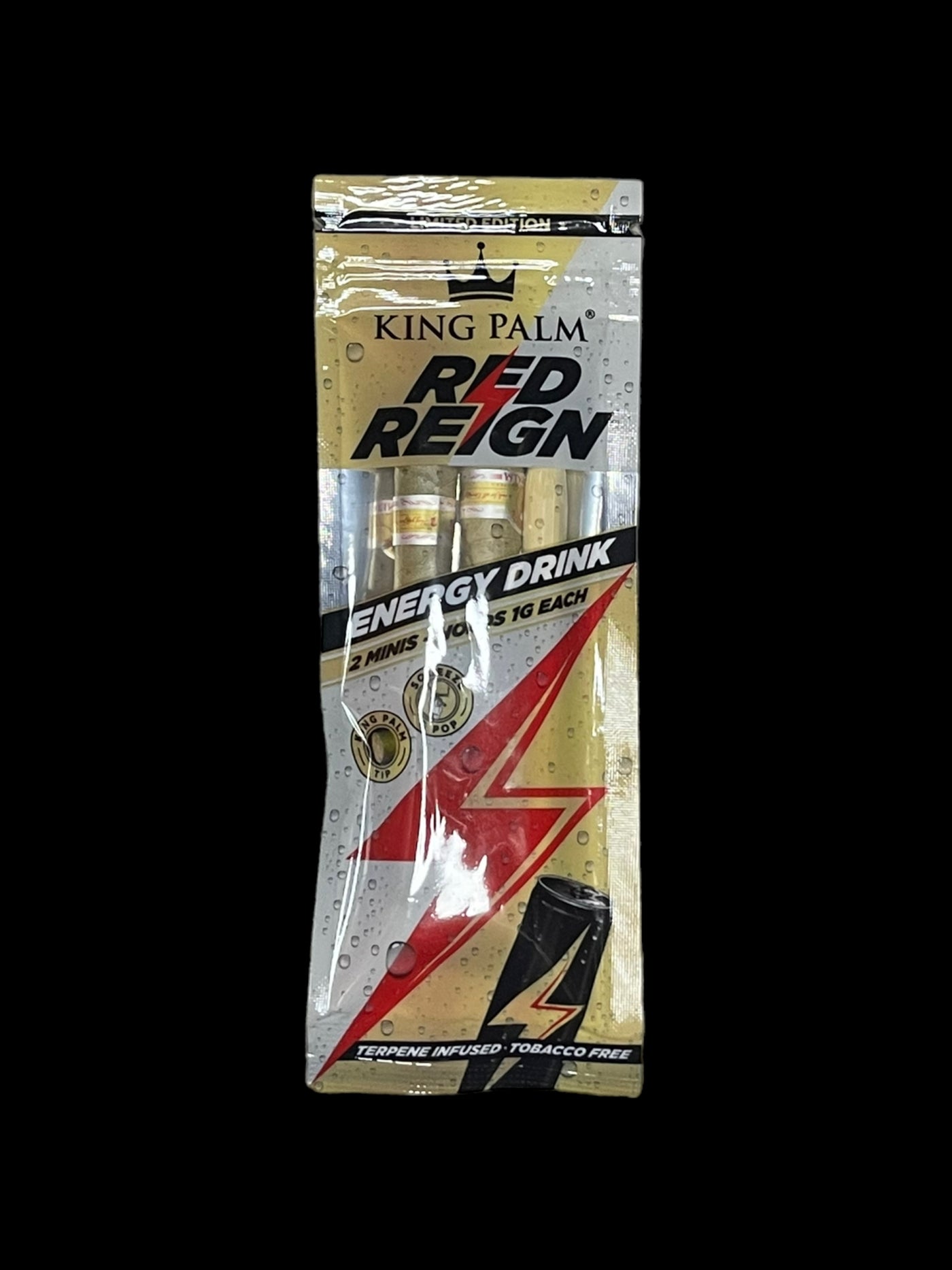 King Palm Red Reign Energy Drink Leaf Tubes Mini Rolls 2 Pack 1G