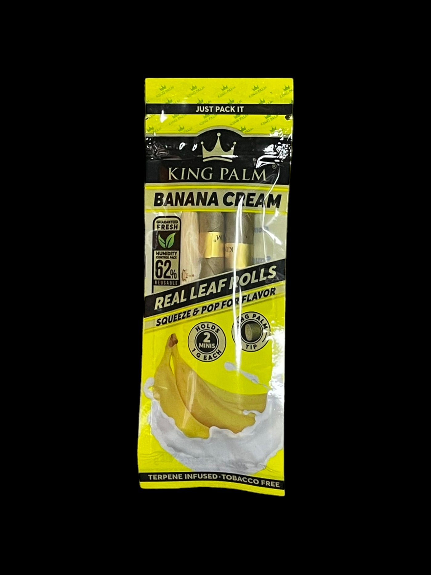 King Palm Banana Cream Leaf Tubes Mini Rolls 2 Pack 1G