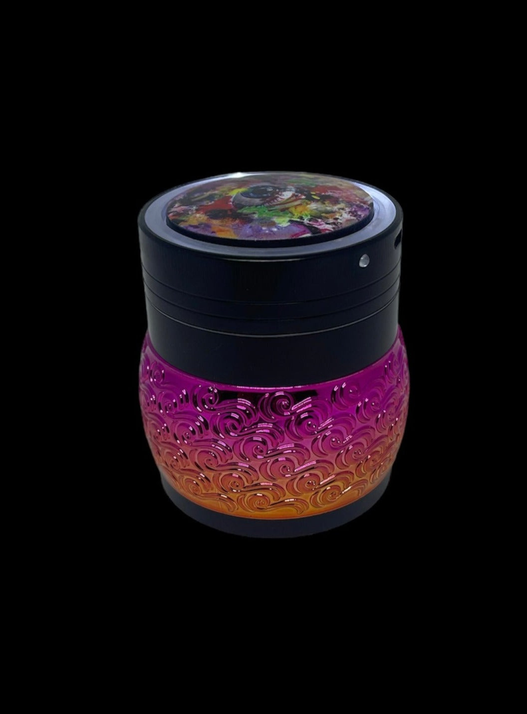 Metallic Pattern Light-Up Herb Grinder