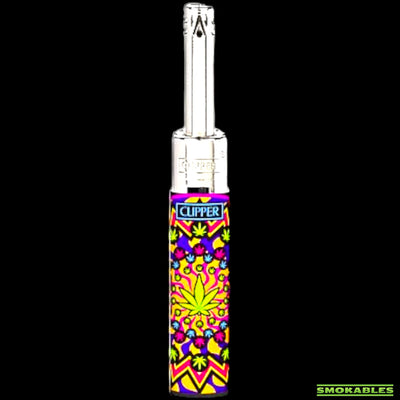 Clipper Lighter | Mini Tube | Hypnotic Hemp Leaf