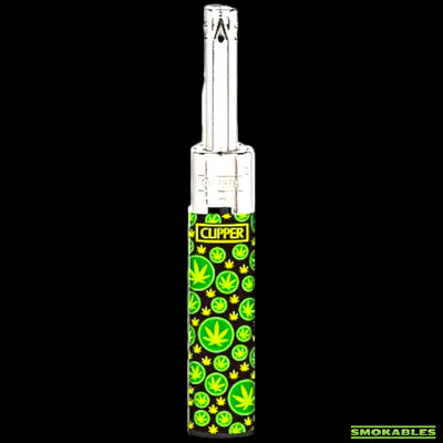 Clipper Lighter | Mini Tube | Hypnotic Hemp Leaf