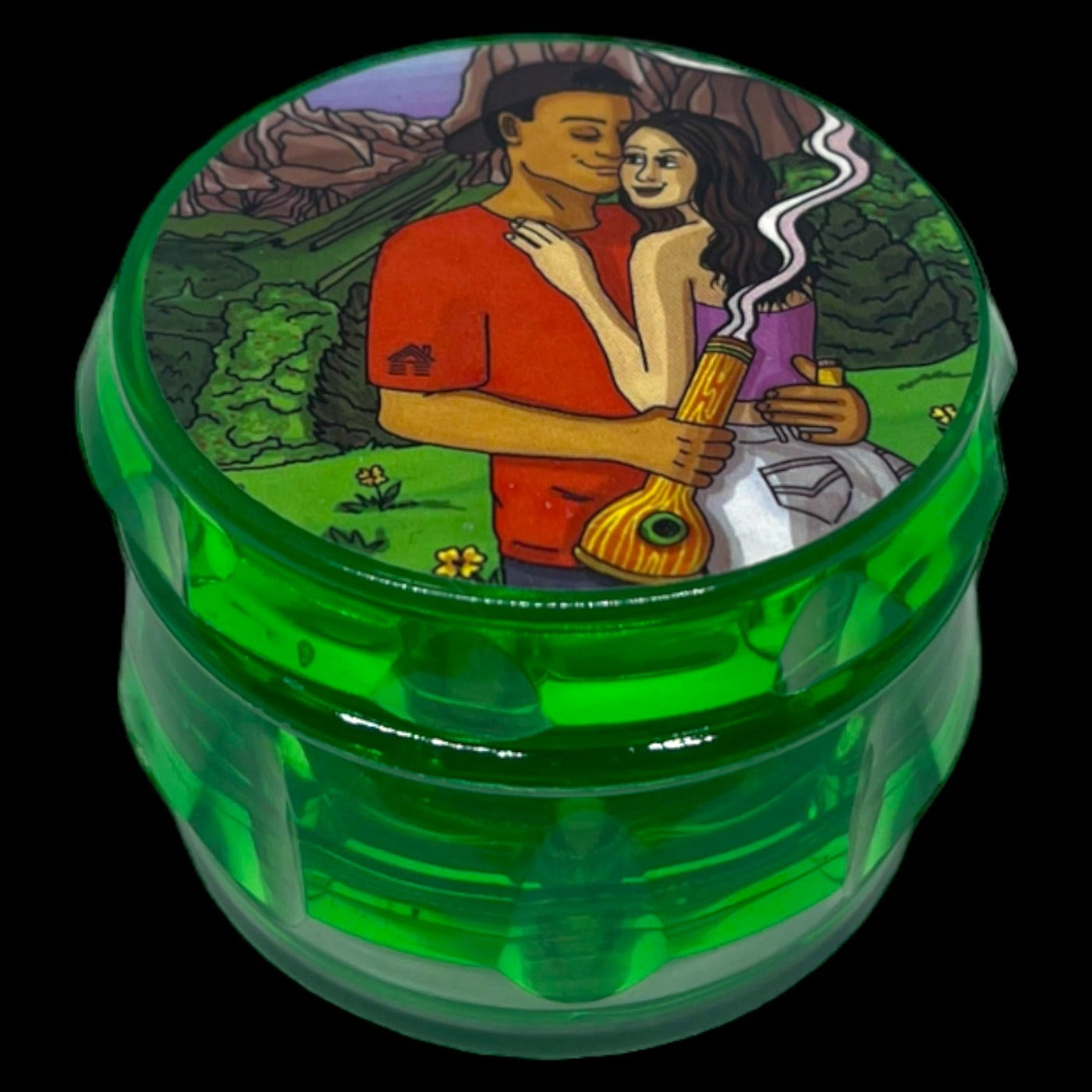 Plastic 4-Piece Herb Grinder | GTA Theme | 50mm