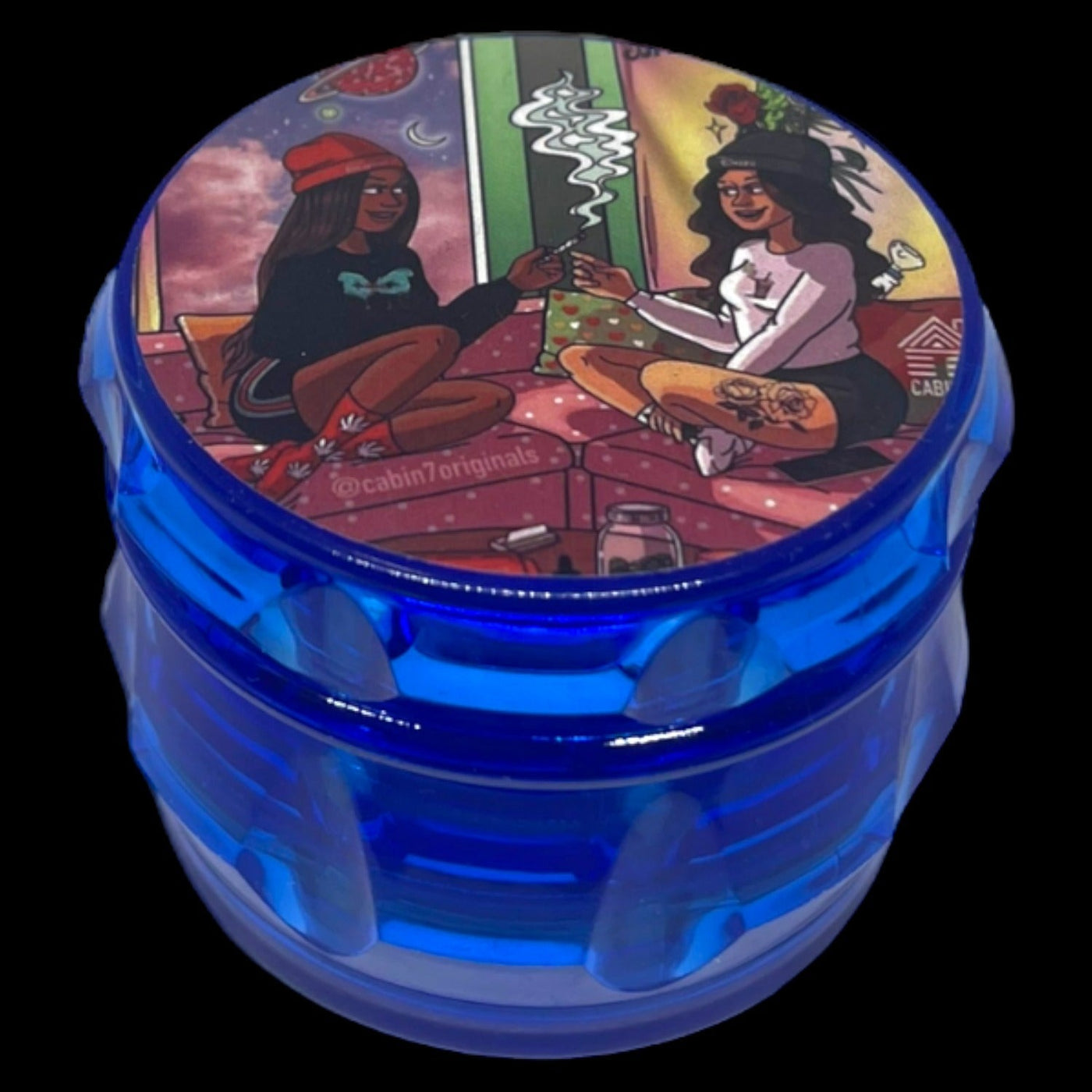 Plastic 4-Piece Herb Grinder | GTA Theme | 50mm