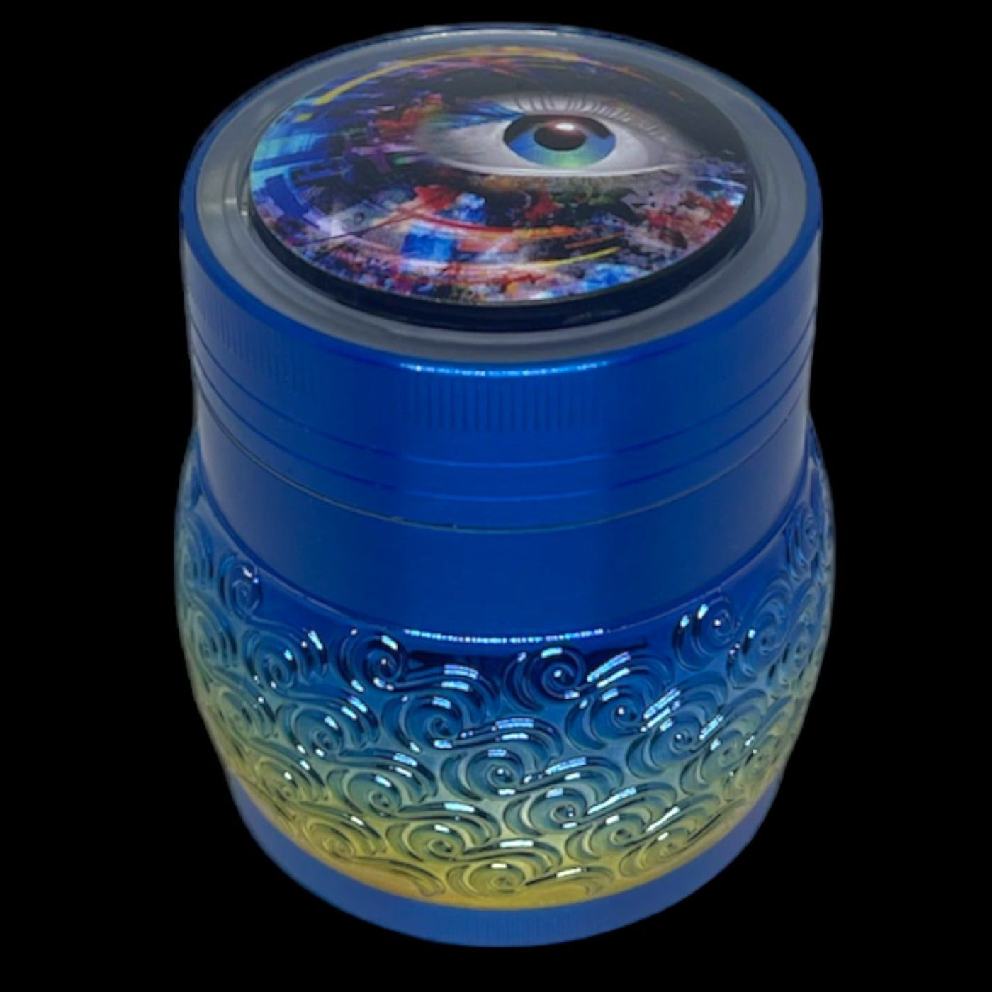 Metallic Pattern Eye Light-Up Herb Grinder