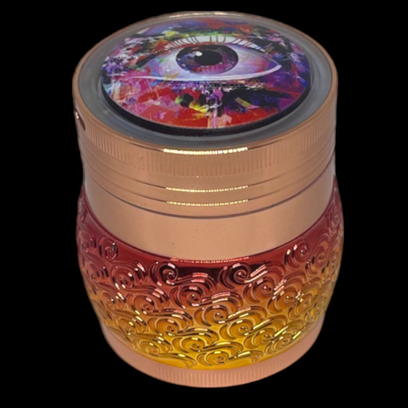 Metallic Pattern Eye Light-Up Herb Grinder