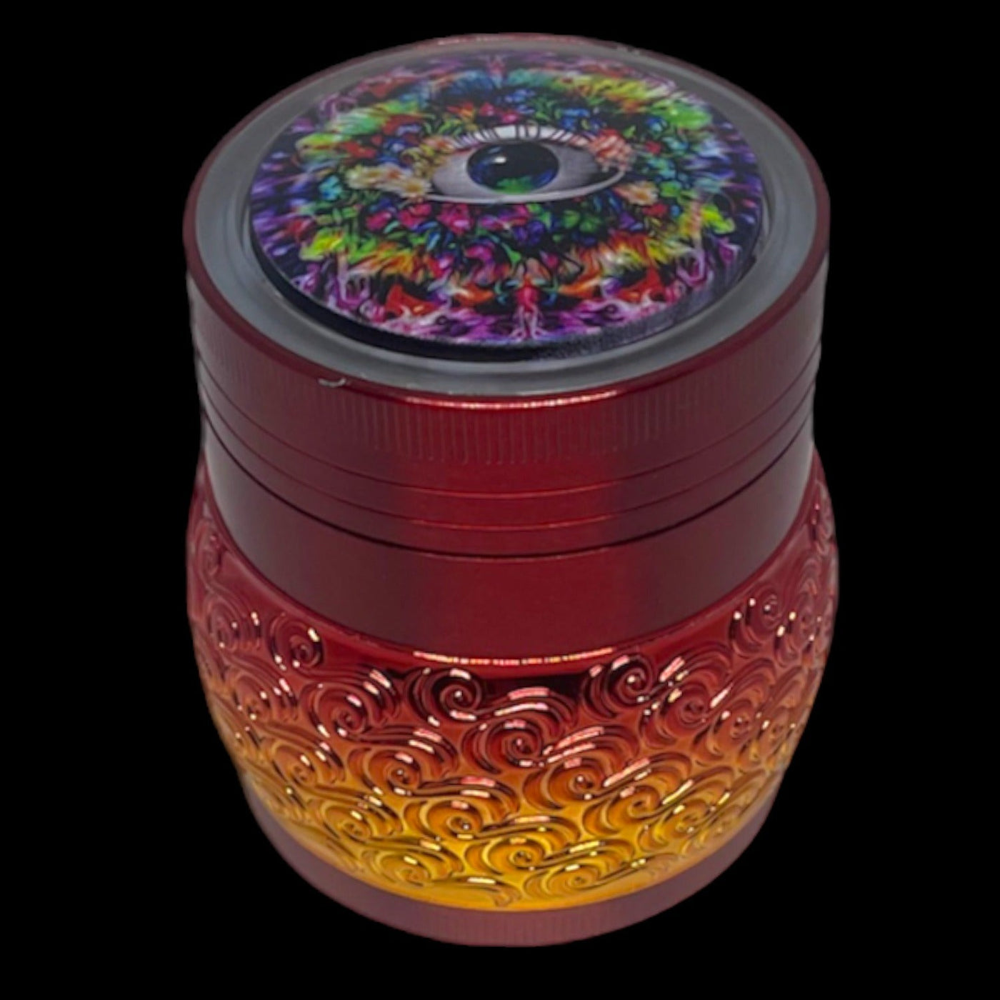 Metallic Pattern Eye Light-Up Herb Grinder