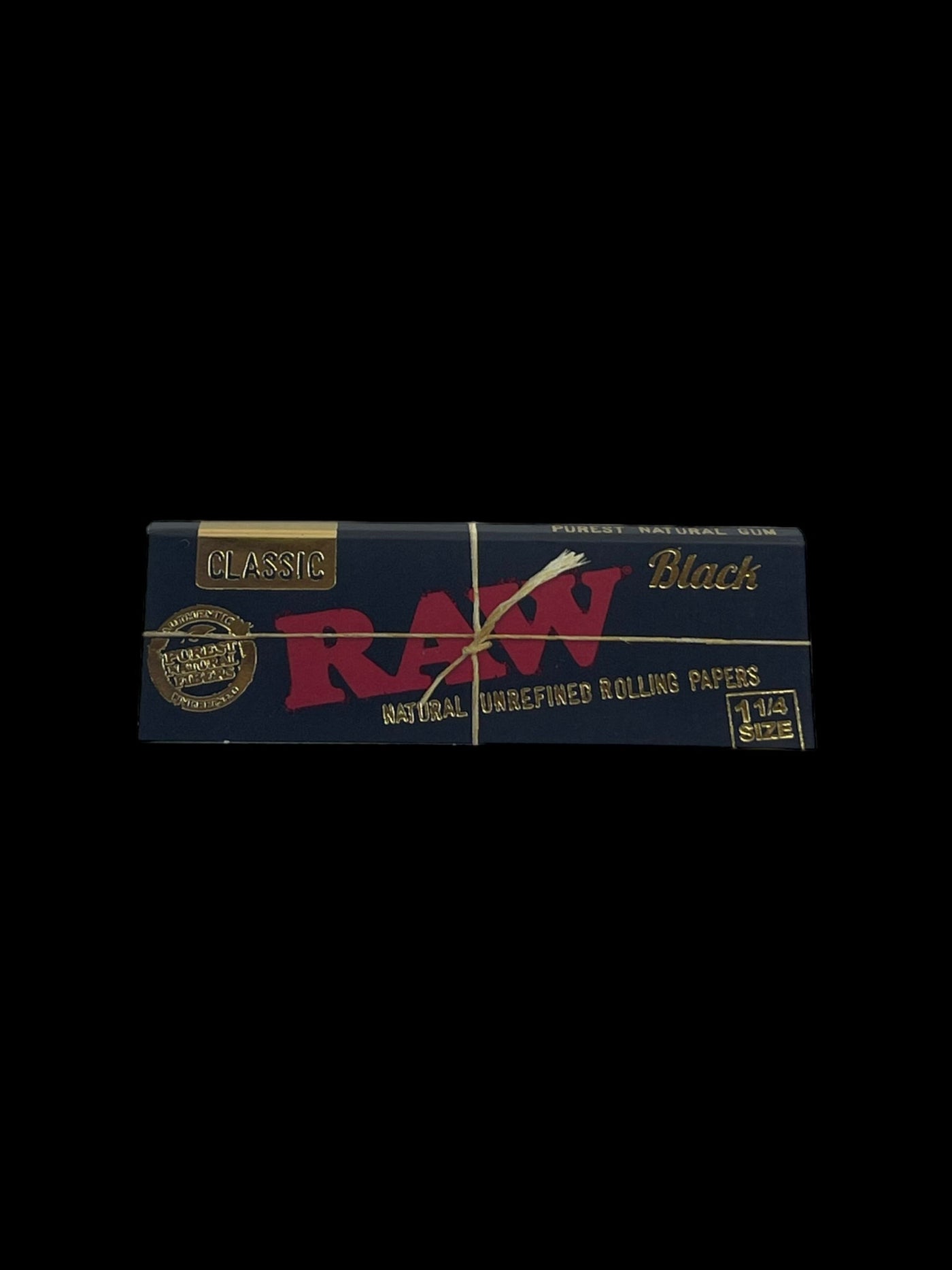 RAW Black 1 1/4 Rolling Papers: Unbleached and Natural