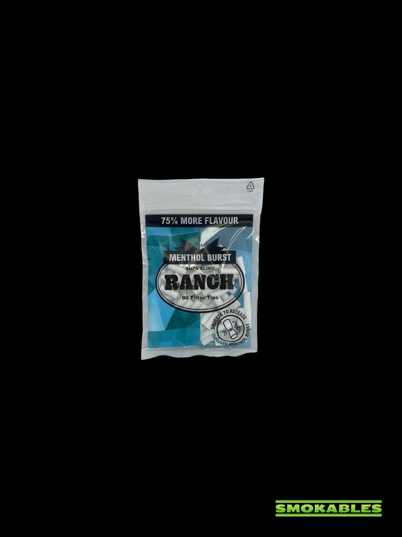 Ranch Menthol Burst Supa Slims 80 Filter Tips