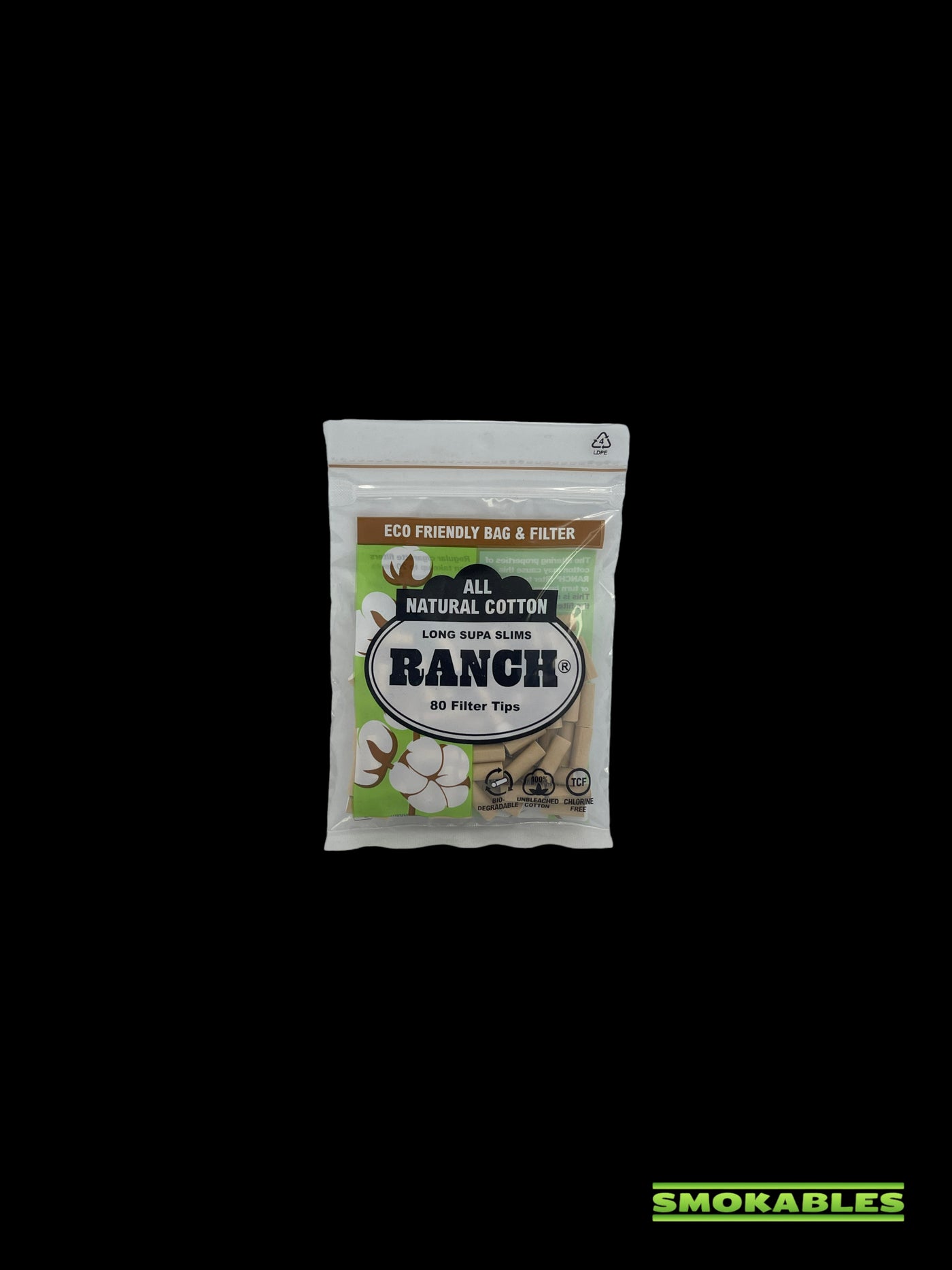 Ranch All Natural Cotton Supa Slims 80 Filter Tips