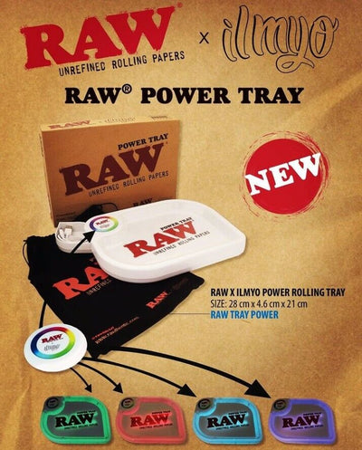 RAW Power Tray - Organize and Elevate Your Rolling Experience