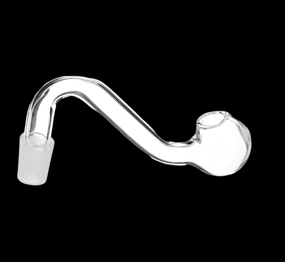 S Bend Glass Water Bubbler | Pipe Attachment | 7cm