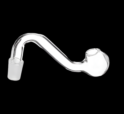 S Bend Glass Water Bubbler | Pipe Attachment | 7cm